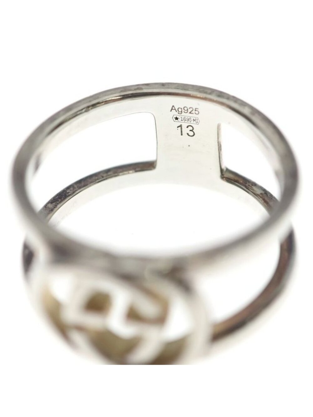 Gucci Interlocking Ring 925 Sterling Silver - Picture 6 of 7